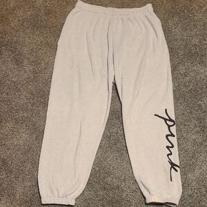 PINK Victoria's Secret Light Gray Joggers